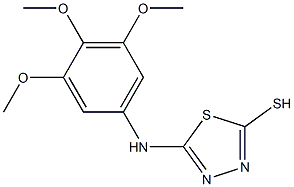 5-[(3,4,5-trimethoxyphenyl)amino]-1,3,4-thiadiazole-2-thiol Struktur