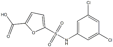 5-[(3,5-dichlorophenyl)sulfamoyl]furan-2-carboxylic acid Struktur