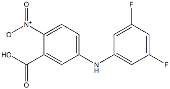 5-[(3,5-difluorophenyl)amino]-2-nitrobenzoic acid Struktur