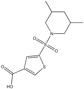 5-[(3,5-dimethylpiperidine-1-)sulfonyl]thiophene-3-carboxylic acid Struktur