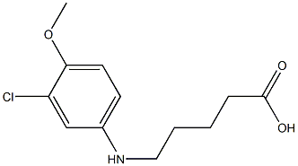 5-[(3-chloro-4-methoxyphenyl)amino]pentanoic acid Struktur