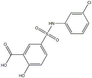 5-[(3-chlorophenyl)sulfamoyl]-2-hydroxybenzoic acid Struktur