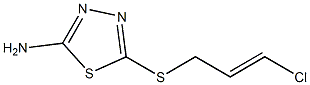 5-[(3-chloroprop-2-en-1-yl)sulfanyl]-1,3,4-thiadiazol-2-amine Struktur