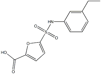 5-[(3-ethylphenyl)sulfamoyl]furan-2-carboxylic acid Struktur