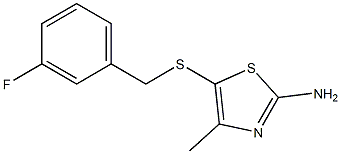 5-[(3-fluorobenzyl)thio]-4-methyl-1,3-thiazol-2-amine Struktur