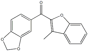 5-[(3-methyl-1-benzofuran-2-yl)carbonyl]-2H-1,3-benzodioxole Struktur