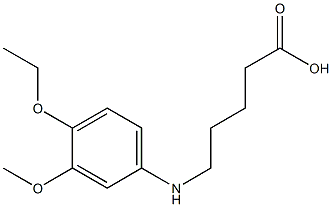 5-[(4-ethoxy-3-methoxyphenyl)amino]pentanoic acid Struktur