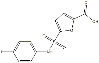 5-[(4-iodophenyl)sulfamoyl]furan-2-carboxylic acid Struktur