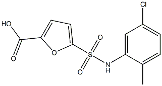 5-[(5-chloro-2-methylphenyl)sulfamoyl]furan-2-carboxylic acid Struktur