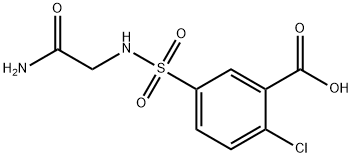 5-[(carbamoylmethyl)sulfamoyl]-2-chlorobenzoic acid Struktur