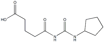 5-[(cyclopentylcarbamoyl)amino]-5-oxopentanoic acid Struktur