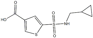 5-[(cyclopropylmethyl)sulfamoyl]thiophene-3-carboxylic acid Struktur