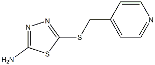 5-[(pyridin-4-ylmethyl)sulfanyl]-1,3,4-thiadiazol-2-amine Struktur