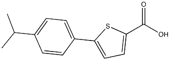 5-[4-(propan-2-yl)phenyl]thiophene-2-carboxylic acid Struktur