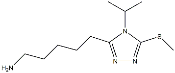 5-[4-isopropyl-5-(methylthio)-4H-1,2,4-triazol-3-yl]pentan-1-amine Struktur