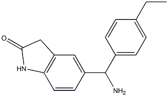 5-[amino(4-ethylphenyl)methyl]-2,3-dihydro-1H-indol-2-one Struktur