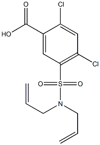 5-[bis(prop-2-en-1-yl)sulfamoyl]-2,4-dichlorobenzoic acid Struktur