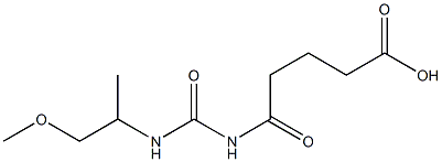 5-{[(1-methoxypropan-2-yl)carbamoyl]amino}-5-oxopentanoic acid Struktur