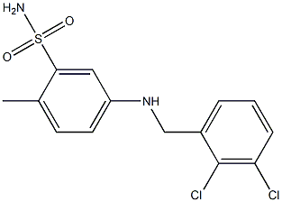 5-{[(2,3-dichlorophenyl)methyl]amino}-2-methylbenzene-1-sulfonamide Struktur