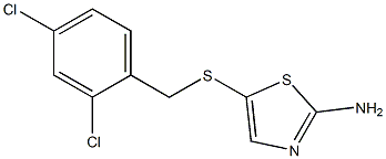 5-{[(2,4-dichlorophenyl)methyl]sulfanyl}-1,3-thiazol-2-amine Struktur