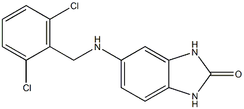 5-{[(2,6-dichlorophenyl)methyl]amino}-2,3-dihydro-1H-1,3-benzodiazol-2-one Struktur