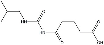 5-{[(2-methylpropyl)carbamoyl]amino}-5-oxopentanoic acid Struktur