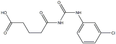 5-{[(3-chlorophenyl)carbamoyl]amino}-5-oxopentanoic acid Struktur