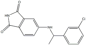 5-{[1-(3-chlorophenyl)ethyl]amino}-2,3-dihydro-1H-isoindole-1,3-dione Struktur