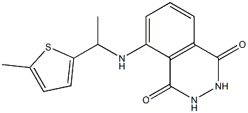 5-{[1-(5-methylthiophen-2-yl)ethyl]amino}-1,2,3,4-tetrahydrophthalazine-1,4-dione Struktur