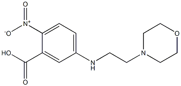 5-{[2-(morpholin-4-yl)ethyl]amino}-2-nitrobenzoic acid Struktur