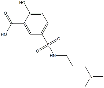 5-{[3-(dimethylamino)propyl]sulfamoyl}-2-hydroxybenzoic acid Struktur