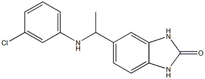 5-{1-[(3-chlorophenyl)amino]ethyl}-2,3-dihydro-1H-1,3-benzodiazol-2-one Struktur