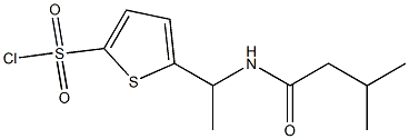 5-{1-[(3-methylbutanoyl)amino]ethyl}thiophene-2-sulfonyl chloride Struktur