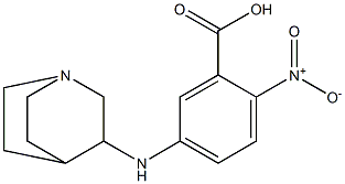 5-{1-azabicyclo[2.2.2]octan-3-ylamino}-2-nitrobenzoic acid Struktur