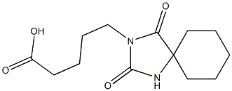 5-{2,4-dioxo-1,3-diazaspiro[4.5]decan-3-yl}pentanoic acid Struktur