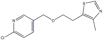 5-{2-[(6-chloropyridin-3-yl)methoxy]ethyl}-4-methyl-1,3-thiazole Struktur