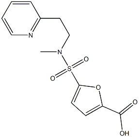 5-{methyl[2-(pyridin-2-yl)ethyl]sulfamoyl}furan-2-carboxylic acid Struktur