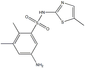 5-amino-2,3-dimethyl-N-(5-methyl-1,3-thiazol-2-yl)benzene-1-sulfonamide Struktur