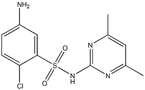 5-amino-2-chloro-N-(4,6-dimethylpyrimidin-2-yl)benzene-1-sulfonamide Struktur