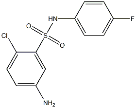 5-amino-2-chloro-N-(4-fluorophenyl)benzene-1-sulfonamide Struktur