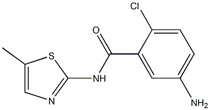 5-amino-2-chloro-N-(5-methyl-1,3-thiazol-2-yl)benzamide Struktur