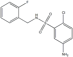 5-amino-2-chloro-N-[(2-fluorophenyl)methyl]benzene-1-sulfonamide Struktur