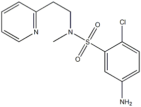 5-amino-2-chloro-N-methyl-N-[2-(pyridin-2-yl)ethyl]benzene-1-sulfonamide Struktur