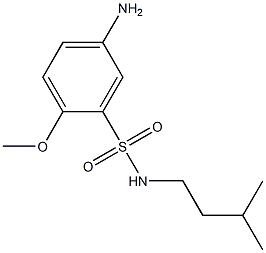 5-amino-2-methoxy-N-(3-methylbutyl)benzene-1-sulfonamide Struktur