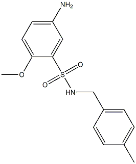 5-amino-2-methoxy-N-[(4-methylphenyl)methyl]benzene-1-sulfonamide Struktur