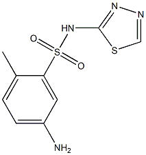 5-amino-2-methyl-N-(1,3,4-thiadiazol-2-yl)benzene-1-sulfonamide Struktur