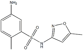 5-amino-2-methyl-N-(5-methyl-1,2-oxazol-3-yl)benzene-1-sulfonamide Struktur