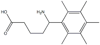 5-amino-5-(2,3,4,5,6-pentamethylphenyl)pentanoic acid Struktur