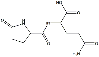 5-amino-5-oxo-2-{[(5-oxopyrrolidin-2-yl)carbonyl]amino}pentanoic acid Struktur