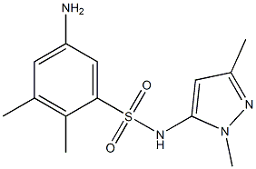 5-amino-N-(1,3-dimethyl-1H-pyrazol-5-yl)-2,3-dimethylbenzene-1-sulfonamide Struktur